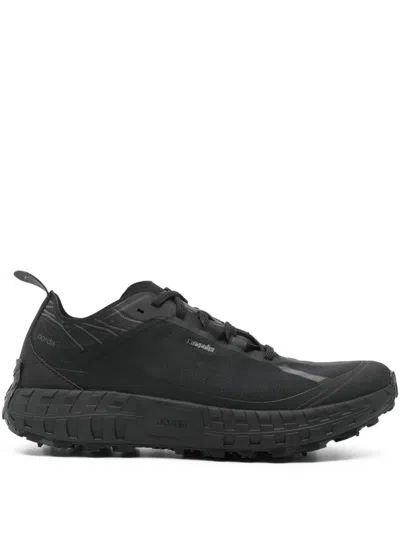 Norda Streamlined Black Sneakers With Rugged Sole In Multi