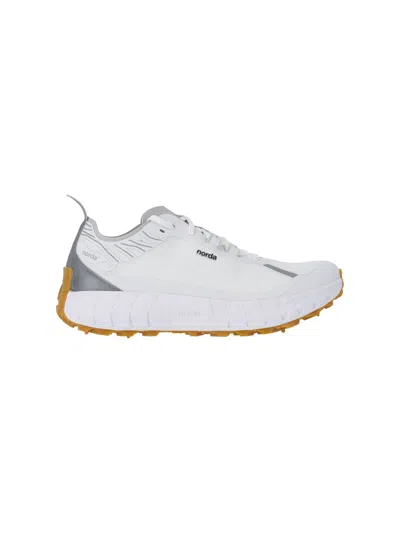Norda Arnitel White Trail Running Sneaker In Animal Print