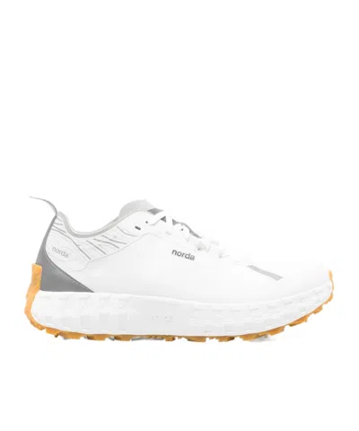 Norda Arnitel White Trail Running Sneaker In Animal Print