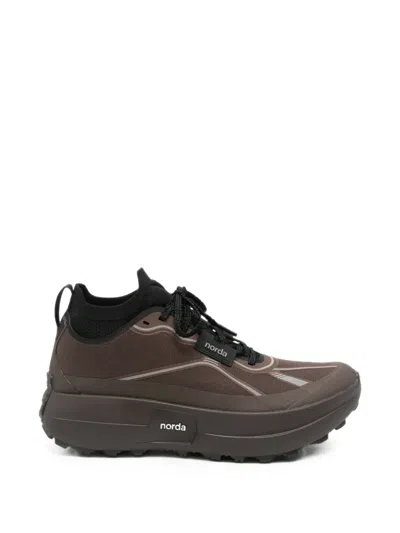 Norda 055 Reflective-detail Panelled Sneakers In Brown