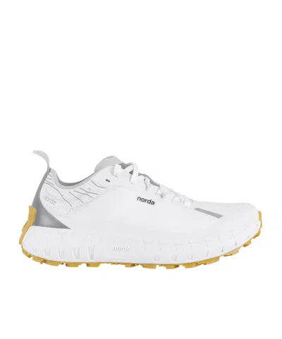 Norda Arnitel White Trail Running Sneaker In Animal Print