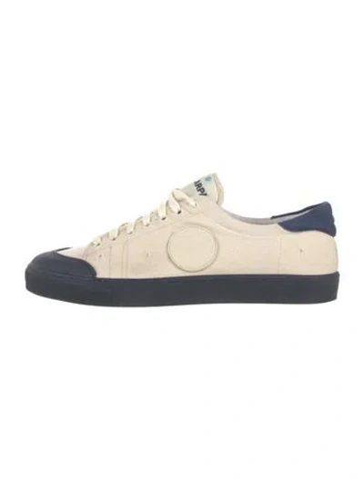 Pre-owned Norda Canvas Colorblock Pattern Sneakers In Neutral