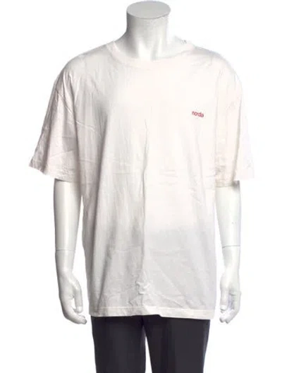 Pre-owned Norda Graphic Print Crew Neck T-shirt In White
