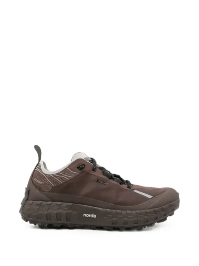Norda Logo-print Panelled Sneakers In Brown