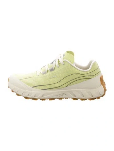 Pre-owned Norda Nylon Colorblock Pattern Athletic Sneakers In Yellow
