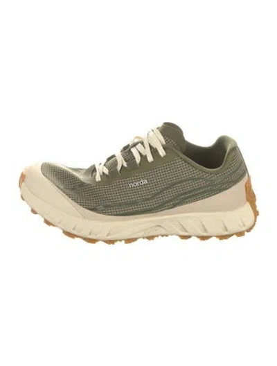 Pre-owned Norda Nylon Patterned Athletic Sneakers In Green