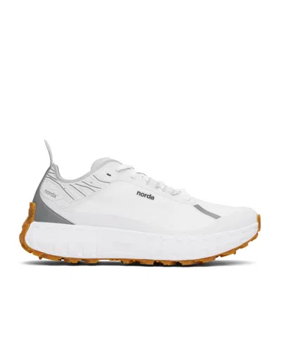 Norda Arnitel White Trail Running Sneaker In Animal Print