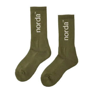 Norda Retro Socks Sage In Black