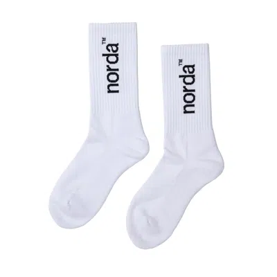 Norda Retro Socks White In Black