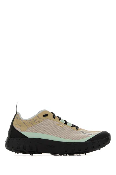 Norda Multicolor Canvas Sneakers In Gold