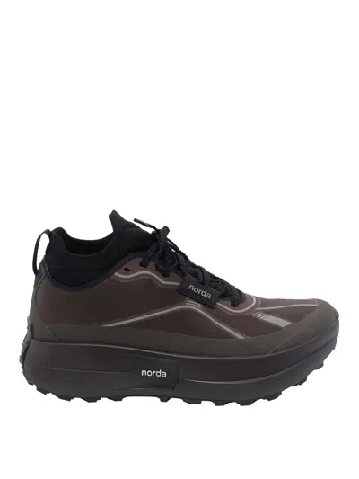 Norda 055 Reflective-detail Panelled Sneakers In Brown