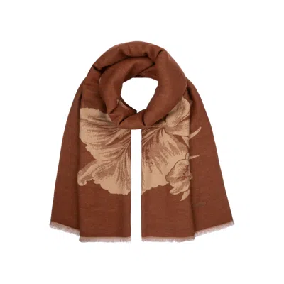 Nordbron Women's Blomst Golden Brown Scarf