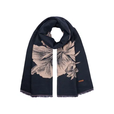 Nordbron Women's Blue Blomst Navy Scarf