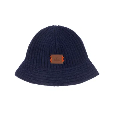 Nordbron Women's Blue Jucki Knit Bucket Navy Hat