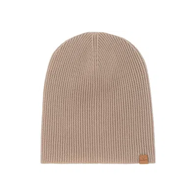 Nordbron Women's Brown Viola Beige Beanie
