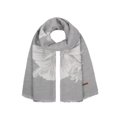 Nordbron Women's Grey Blomst Gray Scarf