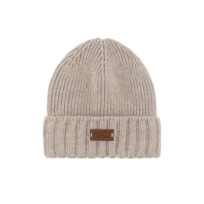 Nordbron Women's White Baxle Beige Beanie