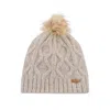 Nordbron Women's White Nolly Beige Beanie