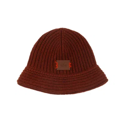 Nordbron Women's Yellow / Orange Jucki Knit Bucket  Rust Hat