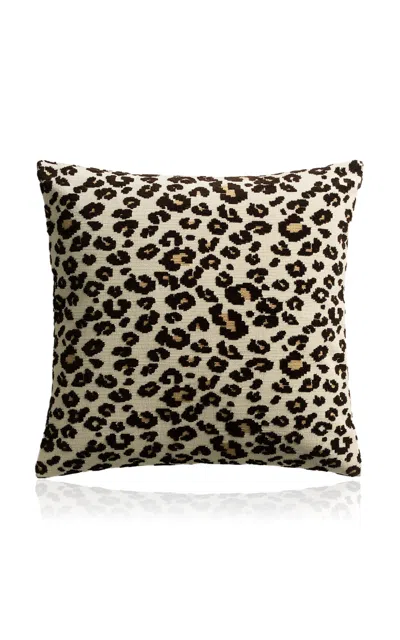 Nordic Knots 20" X 20" Leopard Throw Pillow In Animal Print