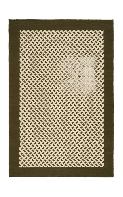 Nordic Knots - 8" X 10" Orleans Wool Rug - Dark Green