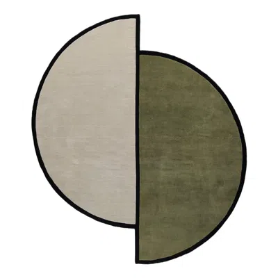 Pre-owned Nordic Knots Aml 03, Cut Pile Round Rug, Norr Mälarstrand Collection In Gray