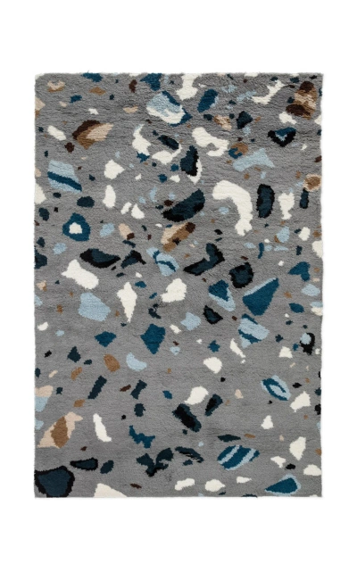 Nordic Knots Archipelago By ; Shaggy Area Rug In Gray; Size 5' X 8' In Multi