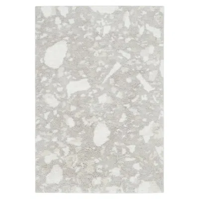 Pre-owned Nordic Knots Archipelago, Oatmeal, Wool Shaggy Berber Rug In Scandinavian Design In Gray