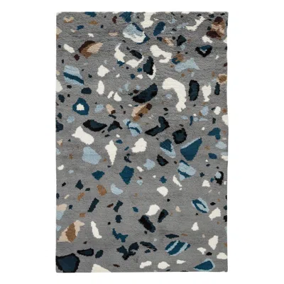 Pre-owned Nordic Knots Archipelago, Wool Shaggy Berber Rug In Scandinavian Design In Gray