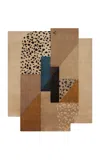 Nordic Knots Art Deco 2 By ; Hand Knotted Area Rug In Brown; Size 7.3' X 9' In Brown