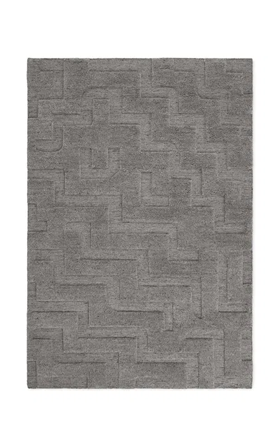 Nordic Knots Boho By ; Shaggy Area Rug In Gray Mix; Size 5' X 8' In Grey