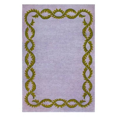 Pre-owned Nordic Knots Climbing Vine, Wool Cut Pile Rug In Gray