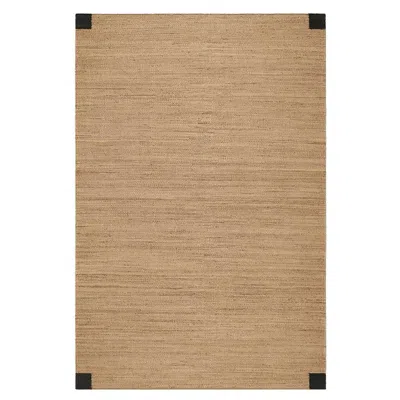 Pre-owned Nordic Knots 'corner' Black Jute Style Rug In Scandinavian Design