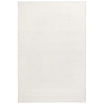 Pre-owned Nordic Knots Dunes Cream Thick Weave Rug In White