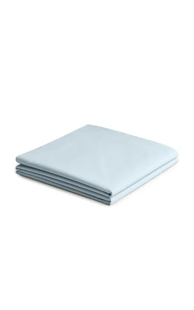 Nordic Knots - Exclusive Percale Flat King Sheet - Light Blue