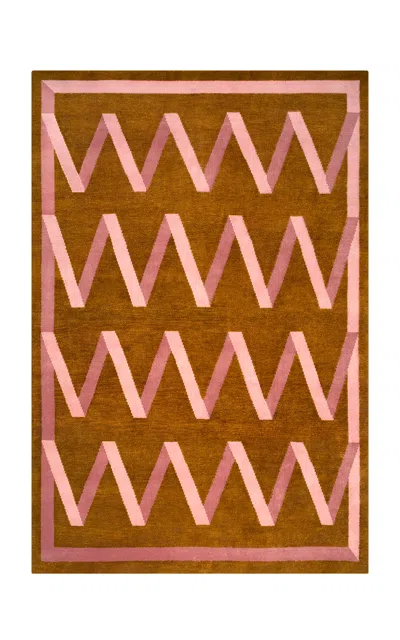 Nordic Knots Folding Ribbon 6'x9' Wool Rug In Multi