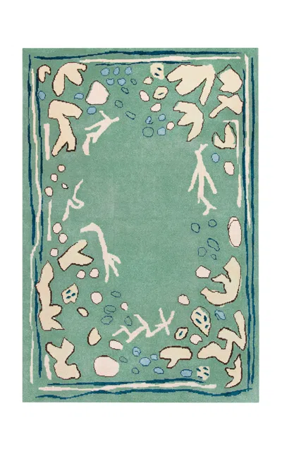 Nordic Knots Giverny 8'x10' Wool Rug In Green