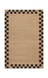 Nordic Knots Jute Border Area Rug; 5' X 8' In Black