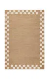 Nordic Knots Jute Border Area Rug; 6' X 9' In Brown