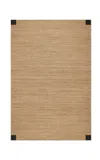 Nordic Knots Jute Corner By ; Flatweave Area Rug In Black; Size 8' X 10' In Black