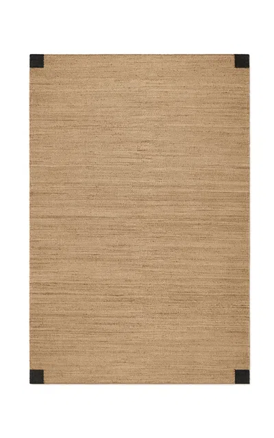 Nordic Knots Jute Corner By ; Flatweave Area Rug In Black; Size 8' X 10'