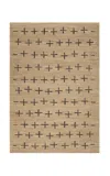 Nordic Knots Jute Cross By ; Flatweave Area Rug In Black; Size 2.5' X 16' In Black
