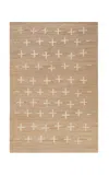 Nordic Knots Jute Cross By ; Flatweave Area Rug In Cream; Size 5' X 8' In Brown