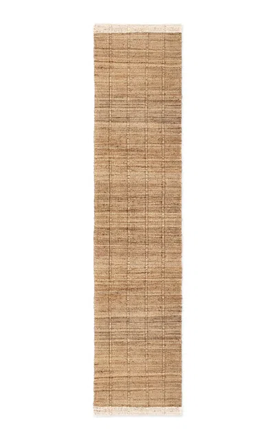 Nordic Knots Jute Rug; 2.5' X 16' In Brown