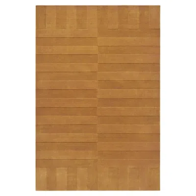 Pre-owned Nordic Knots Lux 2 Leo, Wool Cut Pile Rug In Brown