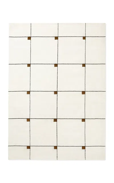 Nordic Knots Modern Area Rug In Cream; Size 5' X 8' In Off-white
