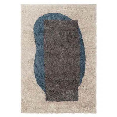 Pre-owned Nordic Knots Monolith 02 Sand, Handknotted Wool Rug In Scandinavian Design In Gray