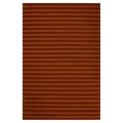 Pre-owned Nordic Knots Park 03 Burgundy, Wool Cut Pile Rug In Brown