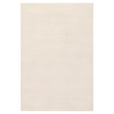 Pre-owned Nordic Knots Park Almond, Wool Cut Pile Rug In Sand