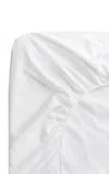Nordic Knots Percale Fitted Sheet In White